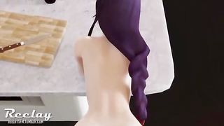 Героини из аниме мультфильма порятся в разных позах